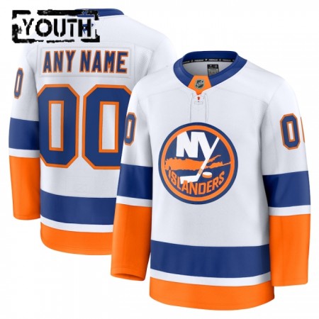 New York Islanders tröja Customized Fanatics Premium 2024-25 Vit Borta - NHL Tröjor Barn